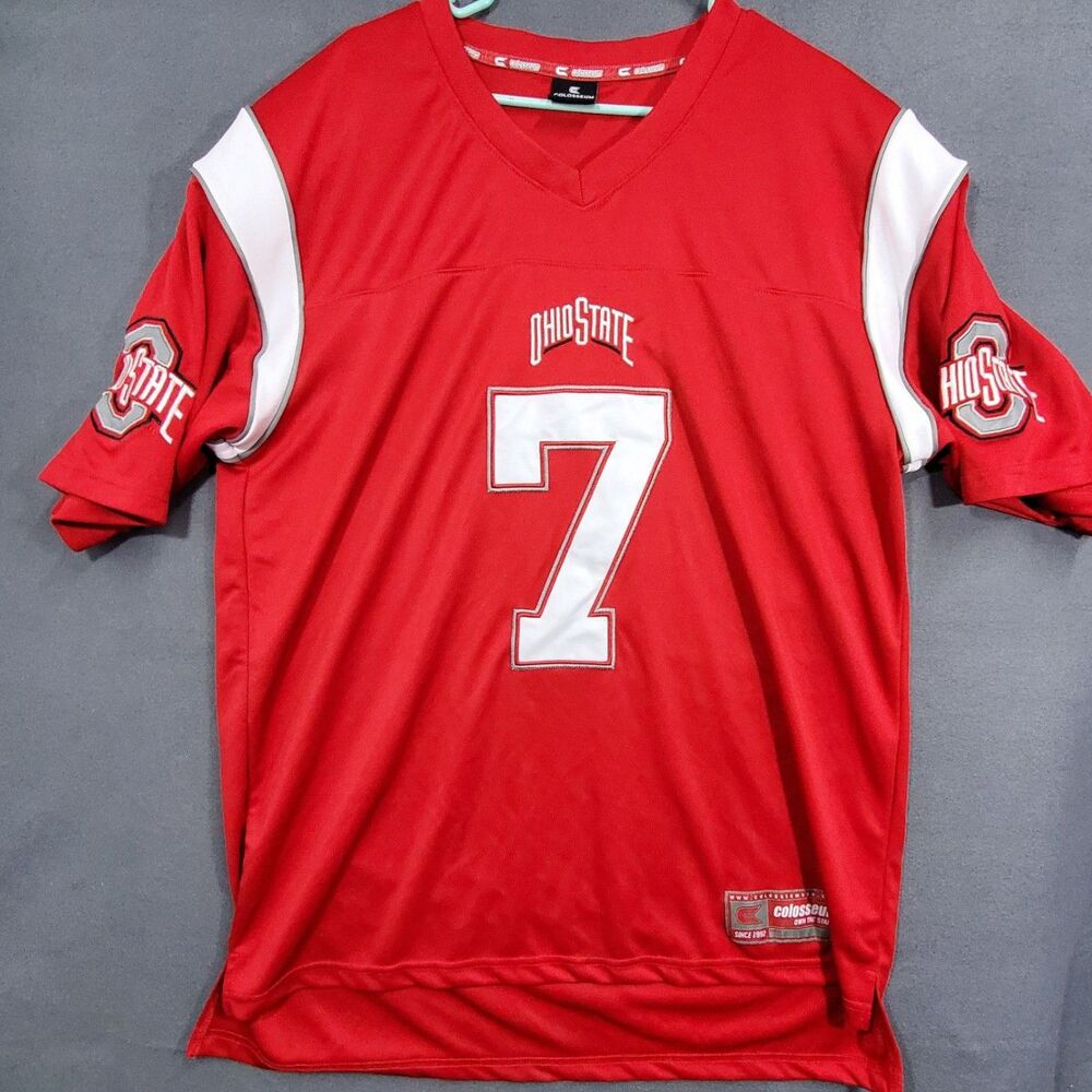 Ohio State Buckeyes Jersey Mens XL Red #7 Colosseum Football NCAA Fan Gear